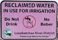 Reclaimed Water Sign